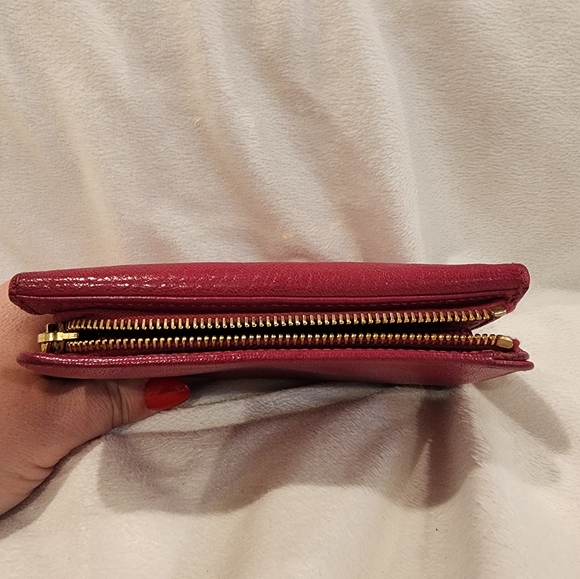 Authentic Miu Miu Hot Pink Goat Skin Madras Flap Wallet - Picture 4 of 14